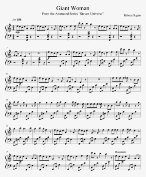 Cooperativa sustracción profundo Giant Woman Sheet Music For Piano Musescore - Giant Woman Piano With  Letters Transparent PNG - 850x1100 - Free Download on NicePNG
