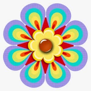 Flores Hippies Png - Colorful Flower Clipart Transparent PNG - 500x500 -  Free Download on NicePNG