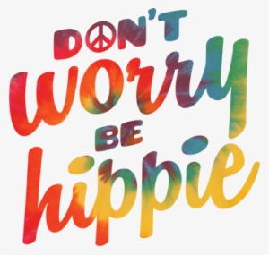 Pegatina Tie Dye Be Hippie - Pegatinas Hippies Transparent PNG ...