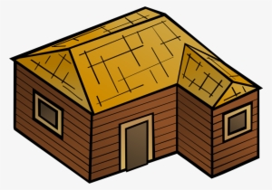 Hut Clipart Wooden House - Wooden House Clipart