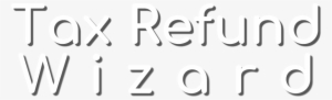 Tax Refund Wizard Logo White Text Smaller - Calligraphy