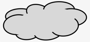 Cloud Clip Art Outline - Grey Cloud Clipart