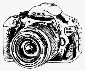 Camera, Canon Eos, Photgraphy Clipart - Canon Camera Drawing