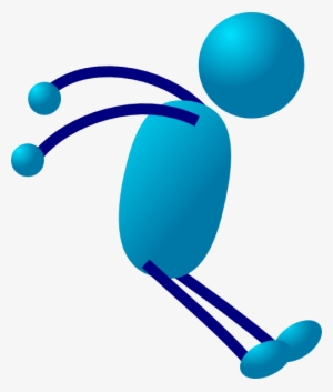 Free Vector Stick Man Stopping Clip Art - Blue Stick Figure Png