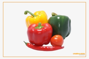 Pepper With Tomato And Peperoncino - Pepper And Tomato Png