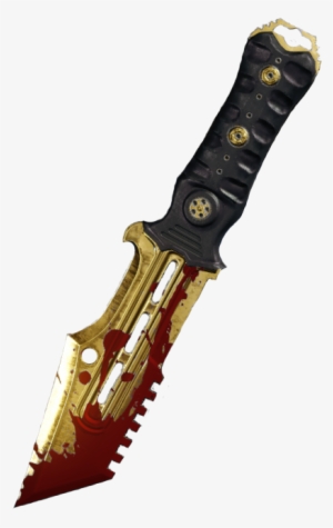 objectgold knife with blood on blade - bowie knife black ops 3