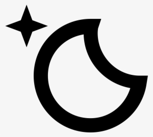 Moon And Stars Icon - Crescent