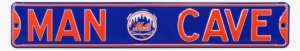 New York Mets “man Cave” Authentic Street Sign - Wall Sign: Man Cave Chicago Bears Steel Sign, 6x36in.
