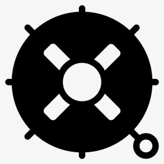 Land Mine Filled Icon - Black Circle