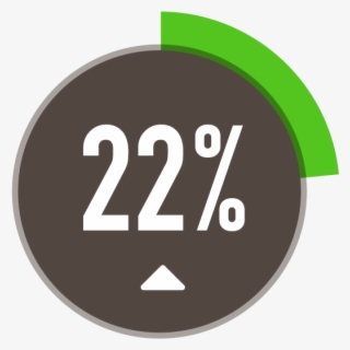 22 Percent Icon - Circle