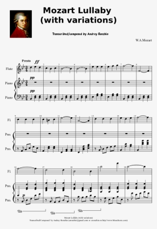 Mozart Lullaby - Sheet Music