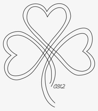 Banner Royalty Free Stock Celtic Drawing Cute - Celtic Clover Line Drawing