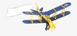 Airplane With Banner - Airplane With Banner Popup Card