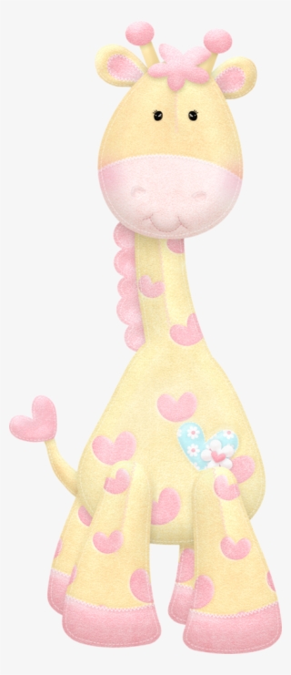 Very Cute Yellow And Pink Giraffe Print - Baby Pink Giraffe Clipart