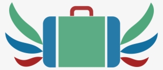 Suitcase Icon Blue Green Red Dynamic V17m - Scalable Vector Graphics