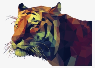Tiger Low Poly Illustration - Free Low Poly Tiger