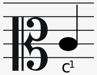 Mezzosoprano Clef With Note - Alto Clef