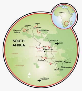 Bike And Safari South Africa Map - South Africa