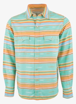 Ryan Michael Serape Stripe Snap Shirt - Seidensticker