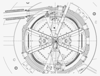 Median Plane Drawing Of The Self-extracting Cyclotron - Drawing