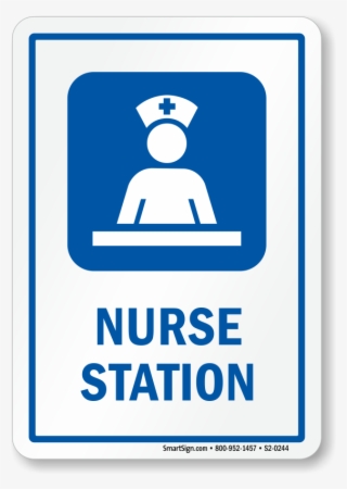 Nurse Station Care Staff Area Sign - Sign And Symbol In Hospital