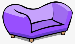 Purple Couch Sprite 008 - Club Penguin Furniture Couch