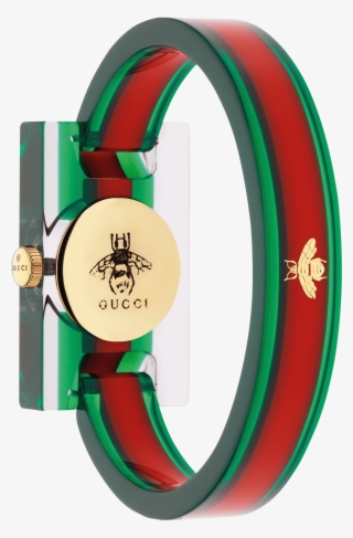 Home - Gucci Ya143501 Plexiglas Bangle Watch, Women's, Gold