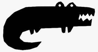 Crocodile Clip Alligators Black And White Silhouette - Alligator Silhouette