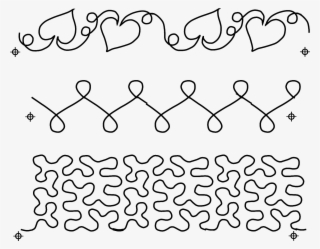 quilting full line stencil border 3 designs reusable - drawing
