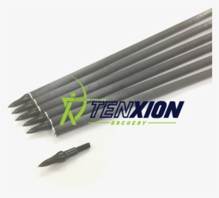 6 Pcs Tenxion Feathercarbonxf High Strength Pure Carbon - Arrow