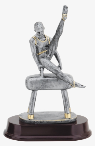 Double Action Resin Trophy For Males Competing In Gymnastics - Gymnastic Trophies For Men
