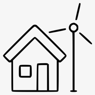 House Windmill Green Technology Renewable Generator - Molino De Viento Dibujo