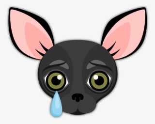 Black Chihuahua Emoji Stickers For Imessage Are You - Chihuahua Emoji Black Grey