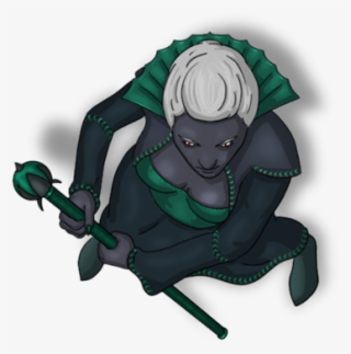 129129 Drow Female Caster - Cartoon
