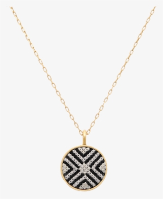 Gold-plated Arabesque Necklace - Locket