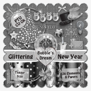 Glittering New Year ~ Tagger Size/cu Ok - New Year