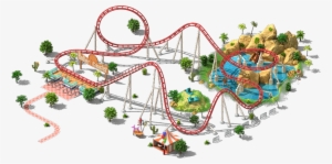 Amusement Park Roller Coaster Png - Rooller Coaster Tycoon World