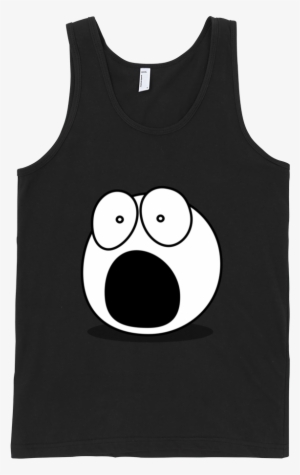 screaming smiley fine jersey tank top unisex by - hello cartoon tote bag, adult unisex, black