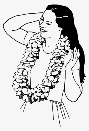This Free Icons Png Design Of Woman Wearing A Lei