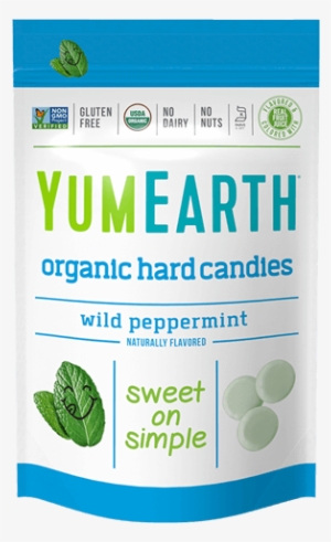 Wild Peppermint Organic Hard Candy - Yum Earth - Organic Vitamin C Anti-oxifruits Drops