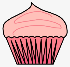 Pink Cupcakes Background - Black And White Cupcake Template