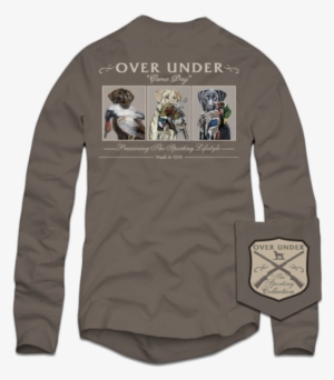 L/s Game Day T-shirt Driftwood - Over Under L/s Timber Ghost - Size: Medium