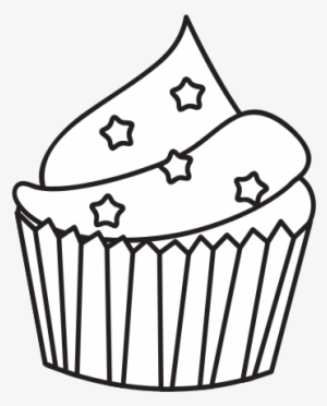 Delicious Sweet Cupcake Icon Hand Drawing With Colored - Food Pictures To Colour