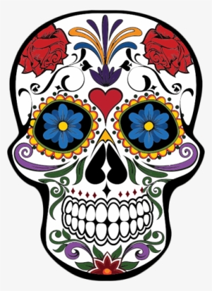 Mexican Skull Vector Png Svg Library - Floral Skull