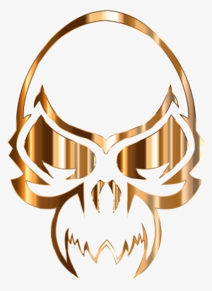Big Image - Gold Skull Transparent Logo