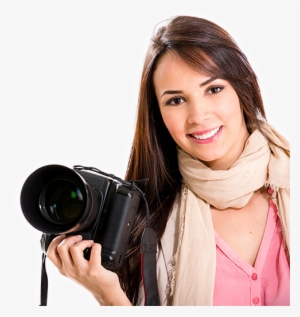 How It Works - Lady With Camera Png