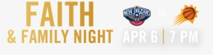 Celebrate Faith & Family Night With The Phoenix Suns - New Orleans Pelicans Apron