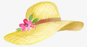 This Graphics Is Lovely Flower Straw Hat Transparent - Hat