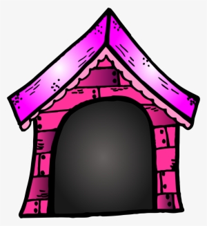 Dog House Clipart - Pink Dog House Clipart