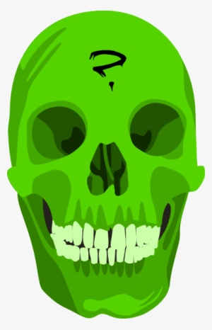 Skeleton Head Clipart Poison - Green Skull Png